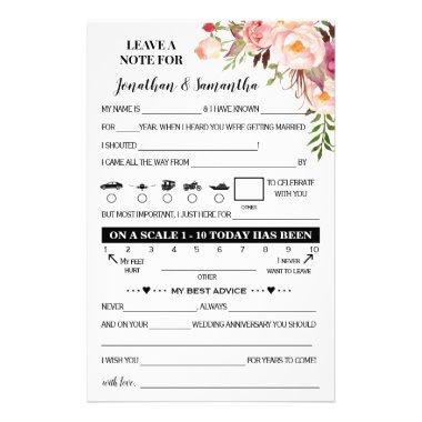 Pink Note for Couple Wedding Reception Invitations Flyer