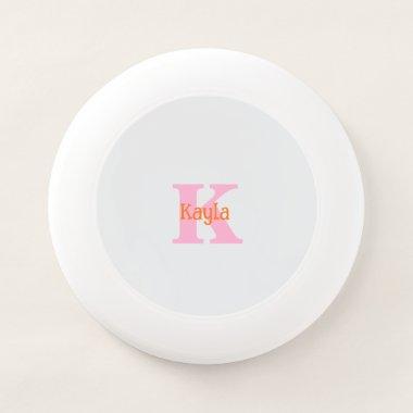 Pink Orange Light Grey Gray Custom Color Gift Wham-O Frisbee