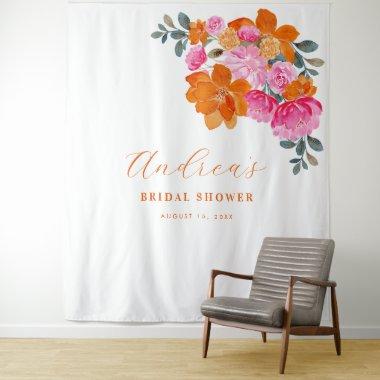 Pink Orange Photo Booth  Backdrop
