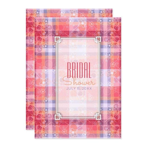 Pink Orange Purple Plaid Pattern
