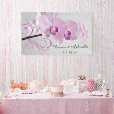 Pink Orchid Elegance Wedding Banner