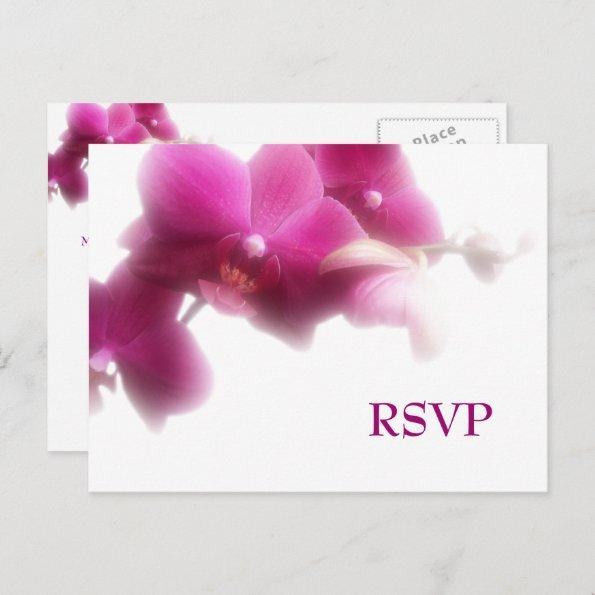 Pink Orchid Wedding RSVP Invitation PostInvitations