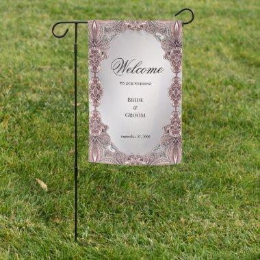 Pink Ornamental Garden Flag