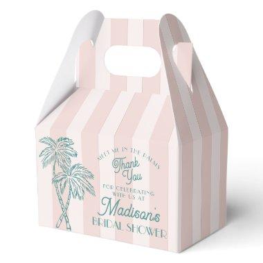 Pink Palm Spring Pastel Beach  Favor Boxes