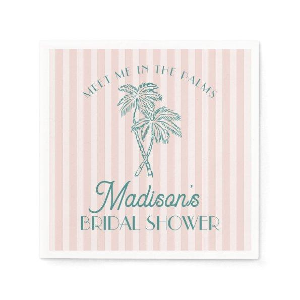 Pink Palm Spring Pastel Beach  Napkins