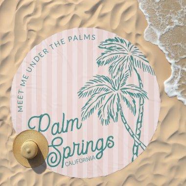 Pink Palm Spring Pastel Beach Party Favors Beach Towel