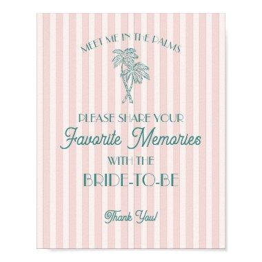 Pink Palm Springs Favorite Memories with Bride Poster