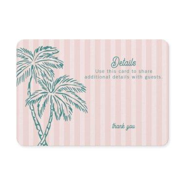 Pink Palm Springs Pastel Beach Details Insert