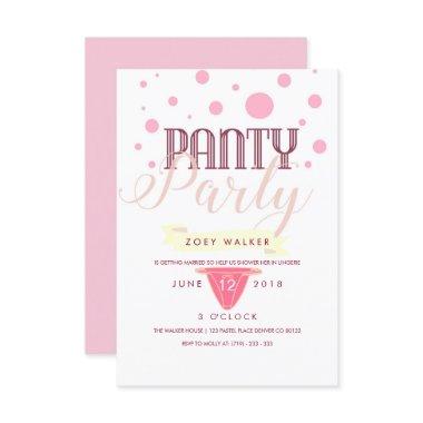 Pink Panty Party Invitations