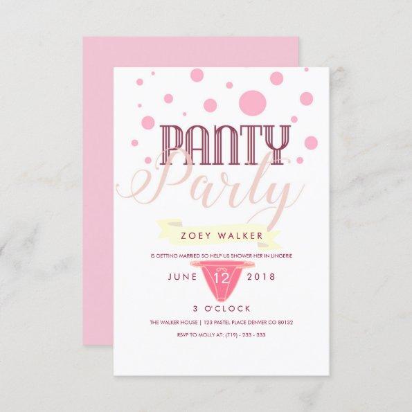 Pink Panty Party Invitations
