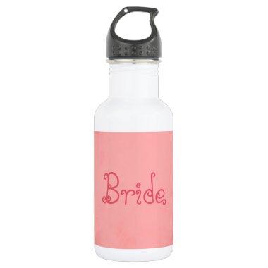 Pink Parchment Bride Stainless Steel Water Bottle