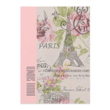 pink paris eiffel tower vintage