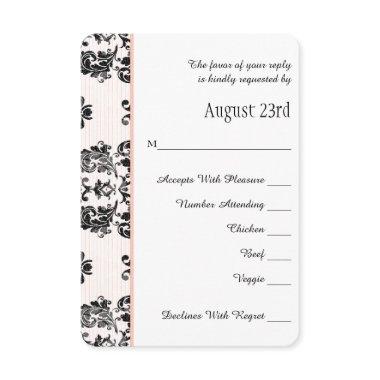 Pink Parisian Eiffel Tower RSVP Wedding
