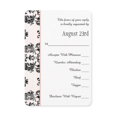 Pink Parisian Eiffel Tower RSVP Wedding Invitations