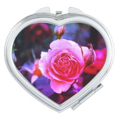 Pink Passion in a Rose Compact Mirror