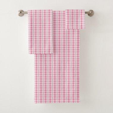 Pink Pastel Bath Towel Set
