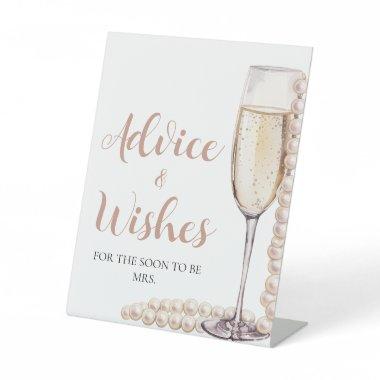 Pink Pearls and Prosecco Advice and Wishes Sign