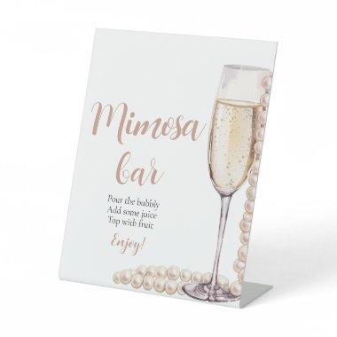 Pink Pearls and Prosecco Champagne Mimosa Bar Sign
