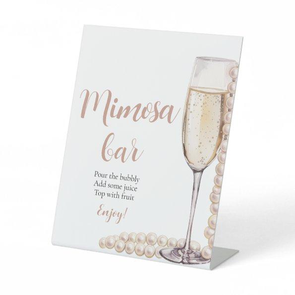 Pink Pearls and Prosecco Champagne Mimosa Bar Sign
