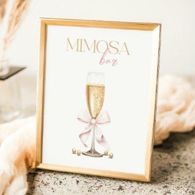 Pink Pearls & Prosecco  Mimosa Bar Poster