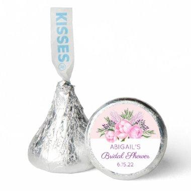 Pink Peonies Watercolor Bridal Shower Hershey®'s Kisses®