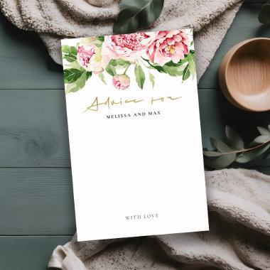 Pink Peony Floral  Advice for Couple