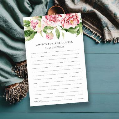 Pink Peony Floral  Advice for Couple