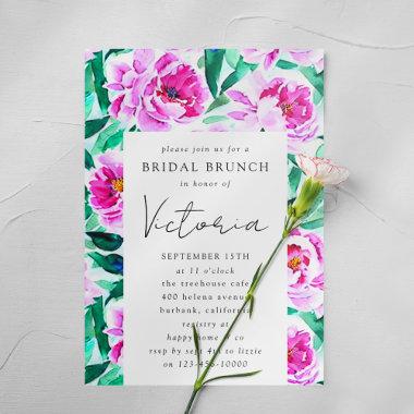 Pink Peony Floral Bridal Shower Invitations