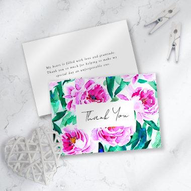 Pink Peony Floral Bridal Shower Thank You Invitations