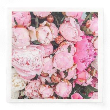 Pink Peony Party Design Paper Dinner Napkins