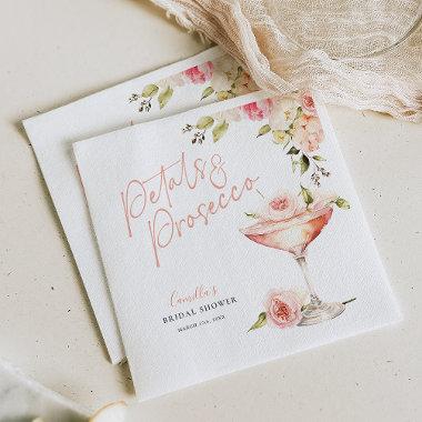 Pink Petals & Prosecco Bridal Shower Napkin