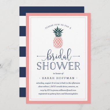Pink Pineapple Bridal Shower Invitations
