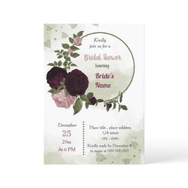 pink plum burgundy flowers greenery