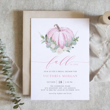 Pink Pumpkin and Greenery Fall
