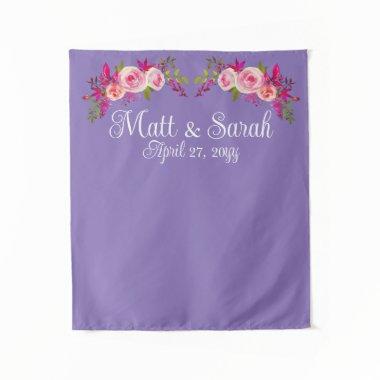 Pink Purple Wedding Backdrop Reception Photo Booth
