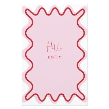 Pink Red Vibrant Border menu  with name