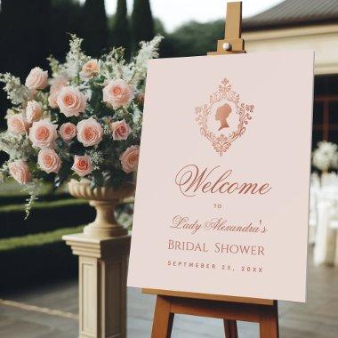 Pink Regency Vintage Crest  Welcome Foam Board