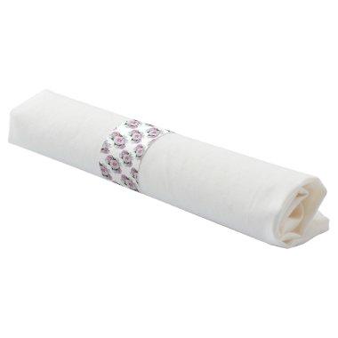 Pink Rose Bouquet Napkin Bands
