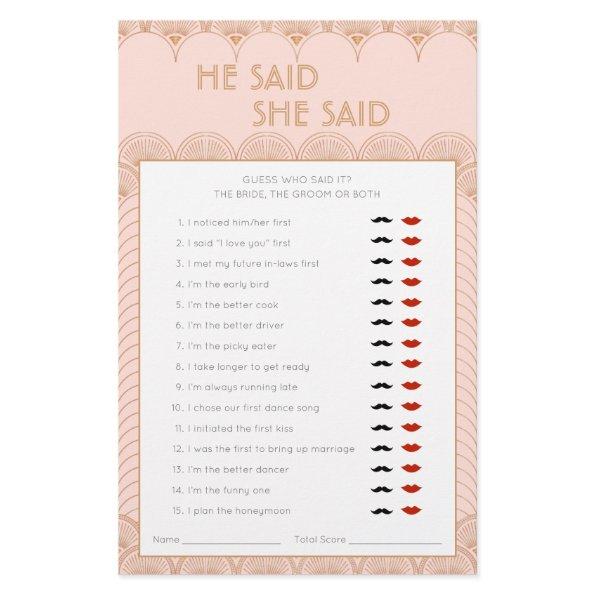 Pink Rose Gold Art Deco Vintage  Game