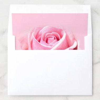 Pink Rose Modern Elegant Template Trendy Pretty Envelope Liner