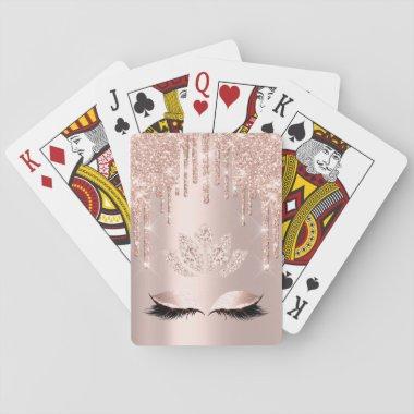 Pink Rose Pastel Spark Lotus Diamond Casino Playing Invitations
