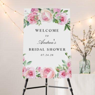 Pink Roses Blush Bridal Shower | Welcome Sign