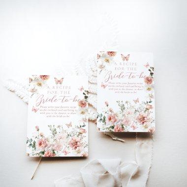 Pink Roses Butterflay Floral  recipe Enclosure