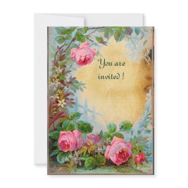 PINK ROSES & JASMINES parchment