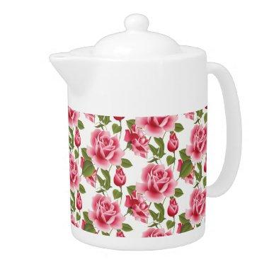 Pink Roses Teapot