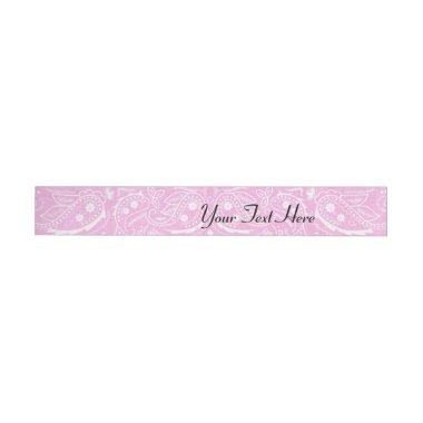 Pink Rustic Paisley Country Western Invitations Wrap Around Address Label