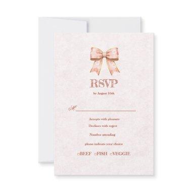  Pink Sakura Ribbon – Japanese-Inspired RSVP Card
