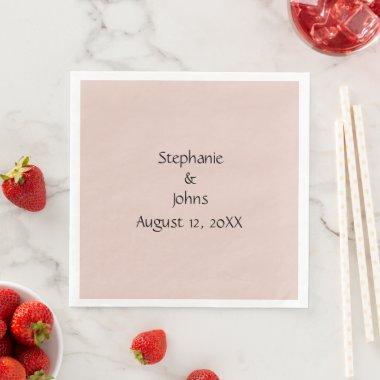 Pink Salt Wedding Custom Couple Name Monogram Cute Paper Dinner Napkins