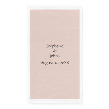 Pink Salt Wedding Custom Couple Name Monogram Cute Paper Guest Towels