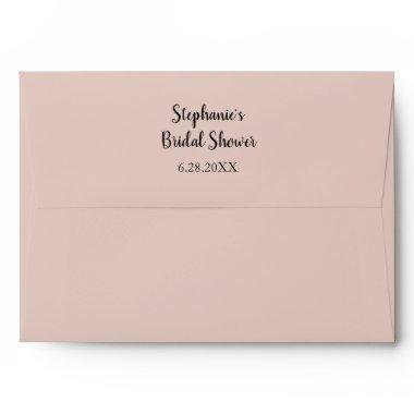 Pink Salt Wedding Simple Custom Cute Bridal Shower Envelope